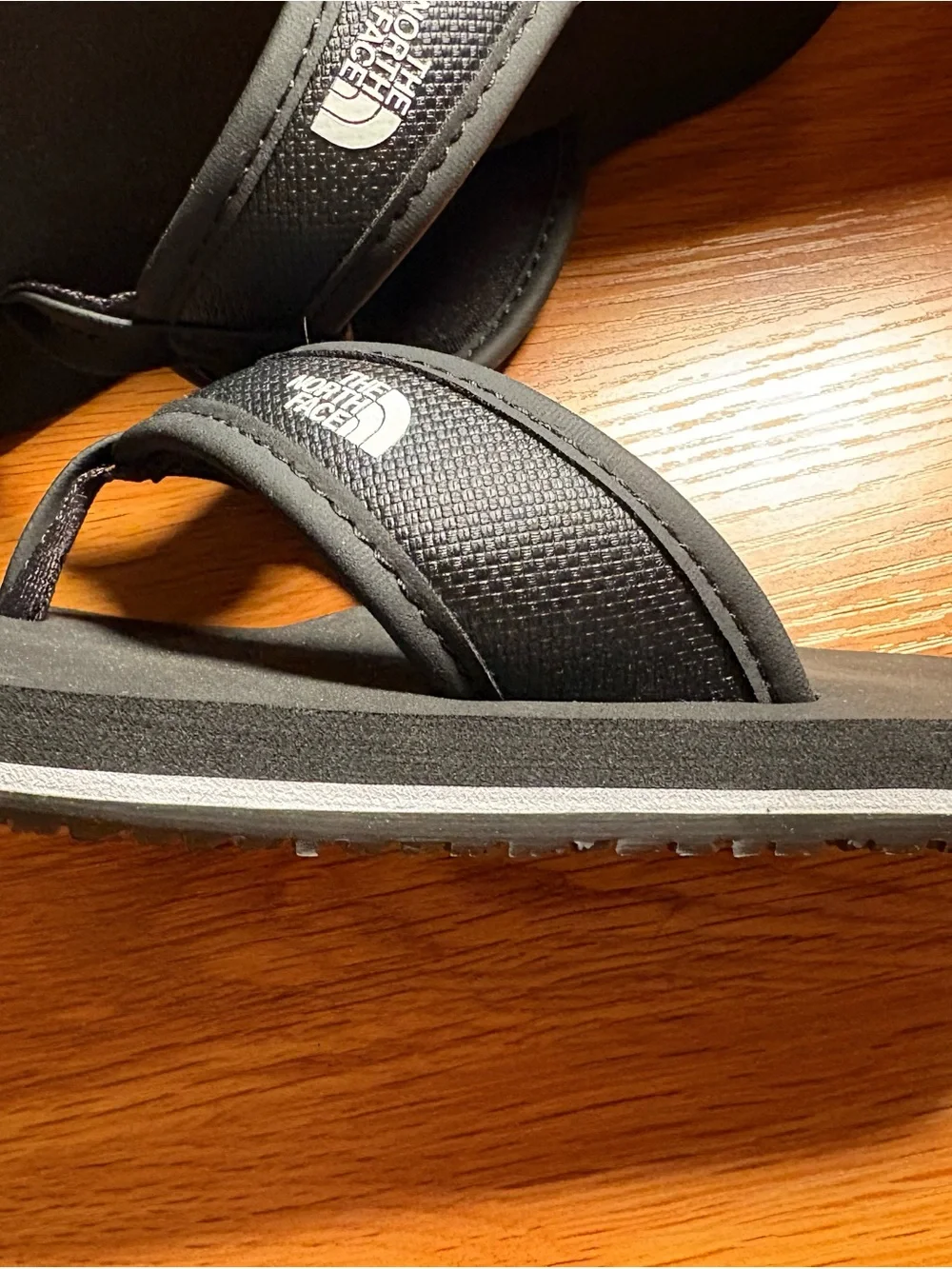 The North Face Black Slide Sandals with Logo